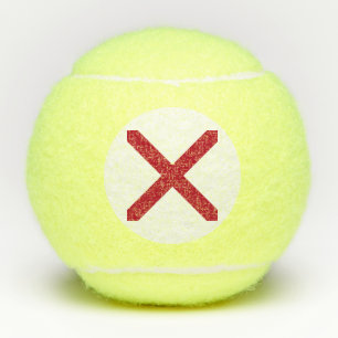 Alabama: St Andrew Crimson Cross Flag Tennis Balls