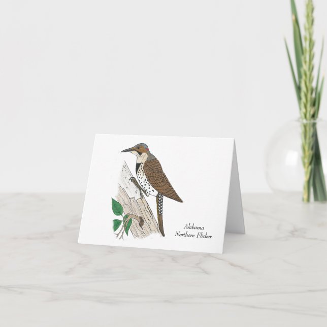 Alabama State Bird: Northern Flicker Thank You Card (Front)