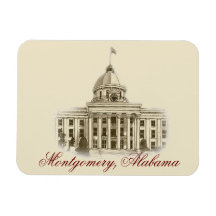 Alabama State Capital Flexible Magnet
