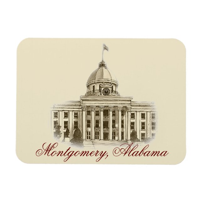 Alabama State Capital Flexible Magnet (Horizontal)