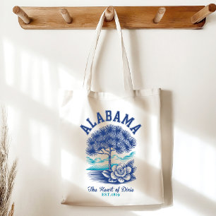 Alabama State Emblem – Camellia Flower and Heritag Tote Bag