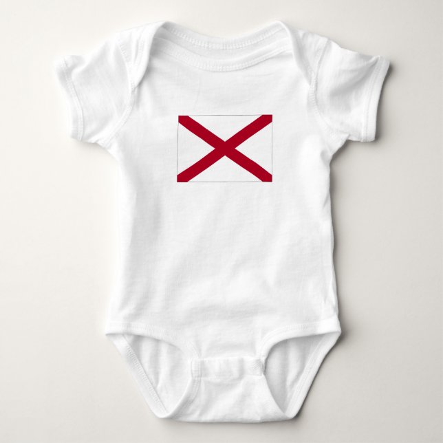 Alabama State Flag Baby Bodysuit (Front)