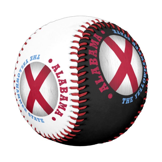 ALABAMA STATE FLAG BASEBALL (Angled)