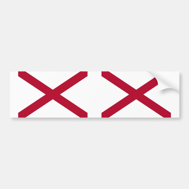 Alabama State flag Bumper Sticker (Front)
