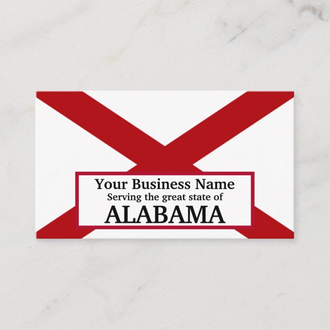 Alabama State Flag Business Card (Front)