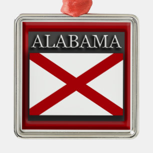 Alabama State Flag Christmas Ornament