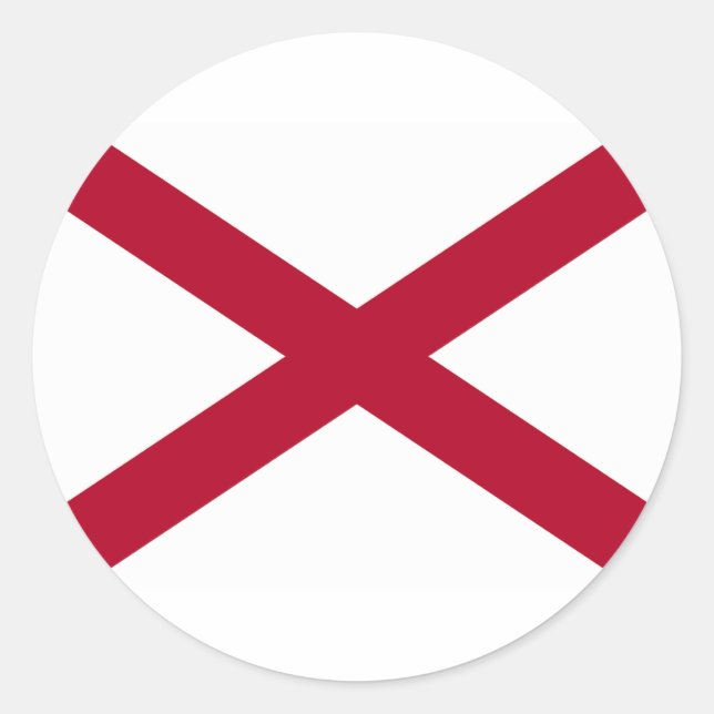 Alabama State Flag Classic Round Sticker (Front)