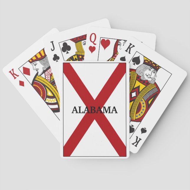 Alabama State Flag Custom Playing Cards (Back)