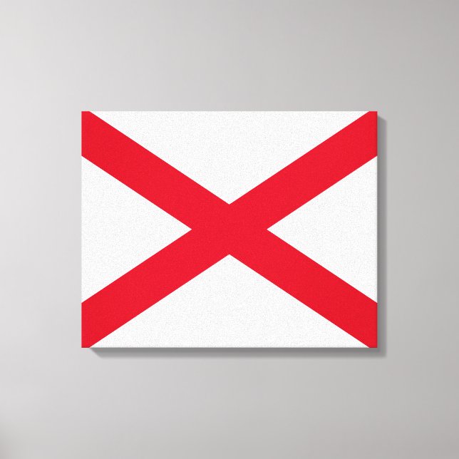 Alabama State Flag Design Canvas Print (Front)