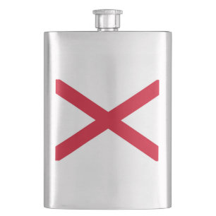 Alabama State Flag Design Hip Flask