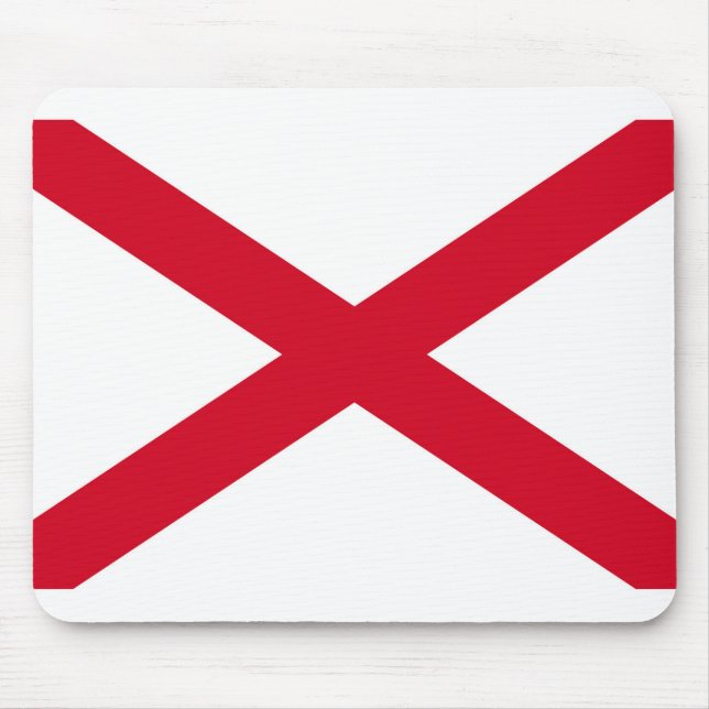 Alabama State Flag Design Mouse Mat (Front)