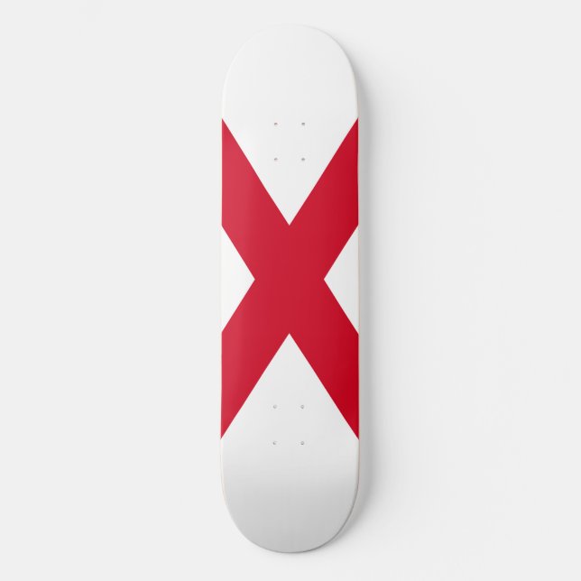Alabama State Flag Design Skateboard (Front)