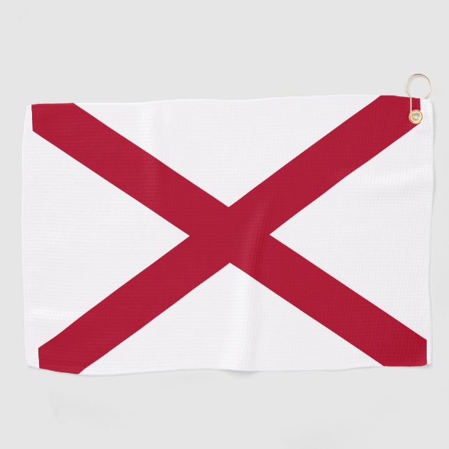 Alabama State Flag Golf Towel (Horizontal)