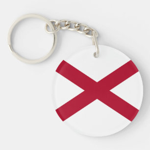 Alabama State Flag Key Ring