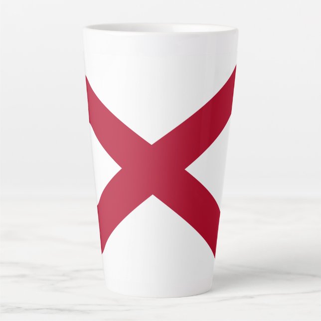 Alabama State Flag Latte Mug (Front)