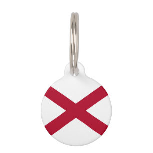 Alabama State Flag Pet Tag