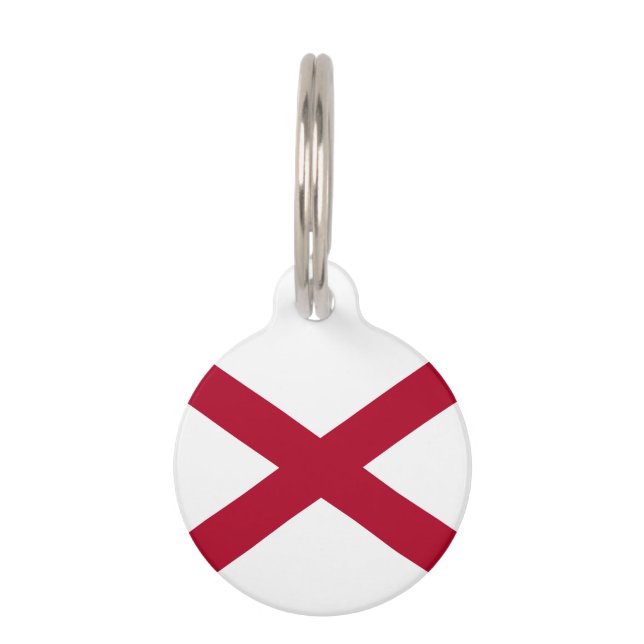 Alabama State Flag Pet Tag (Back)