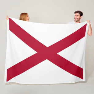 Alabama State Flag Print Patriotc Fleece Blanket