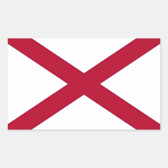 Alabama State flag Rectangular Sticker