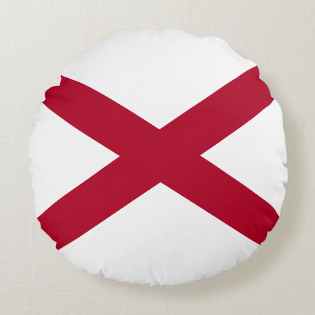 Alabama State Flag Round Cushion (Front)