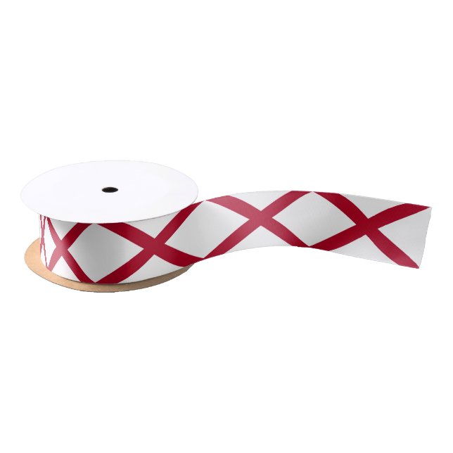 Alabama State Flag Satin Ribbon (Spool)