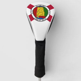 Alabama State Flag/ State seal superimposed Golf Head Cover