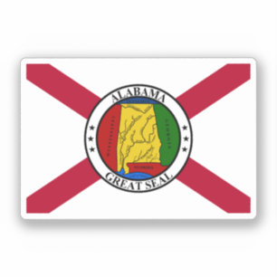 Alabama State Flag/ superimposed state seal