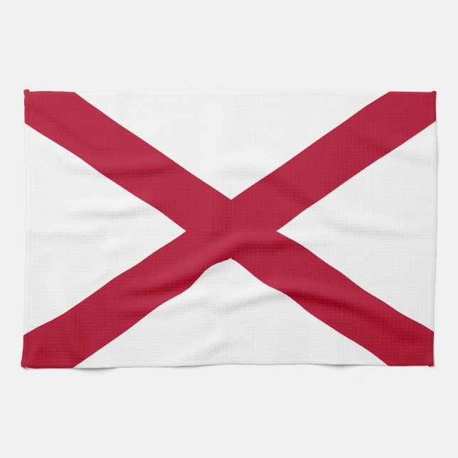 Alabama State Flag Tea Towel (Horizontal)
