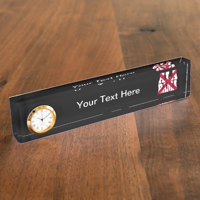 Alabama state flag text nameplate (Side)