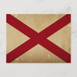 Alabama State Flag VINTAGE. Postcard