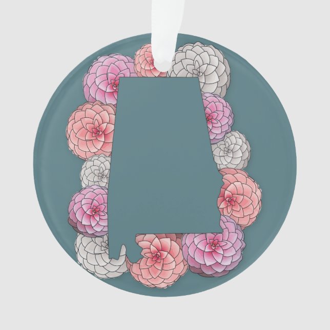 Alabama State Flower Ornament (Front)