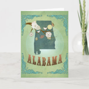 Alabama State Map - Green Card
