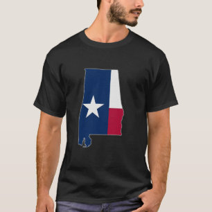 ALABAMA STATE MAP TEXAS TX Flag Roots Men Women Gi T-Shirt