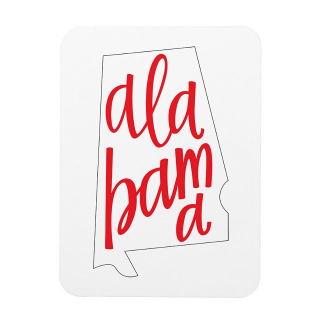 Alabama State Outline Magnet (Vertical)