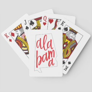 Alabama State Outline Playing Cards