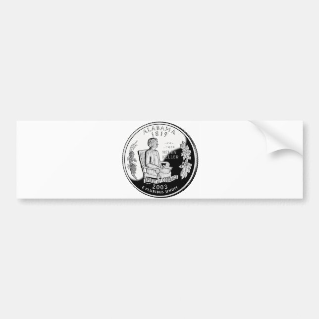 Alabama State Quarter Bumper Sticker (Front)