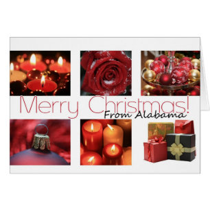 Alabama State specific card red, black & white