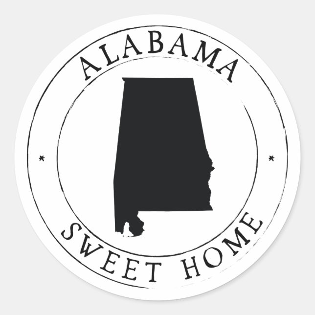 Alabama State Sticker Envelope Seal (Front)