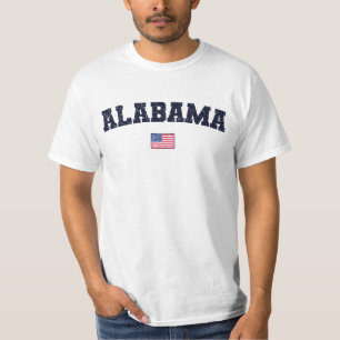 Alabama State USA Flag Vintage Distressed T-Shirt