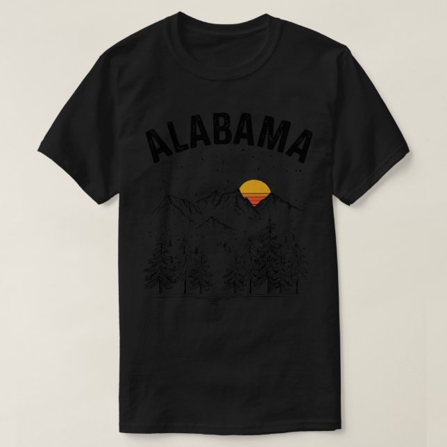 Alabama State Vintage Retro TShirt (Design Front)
