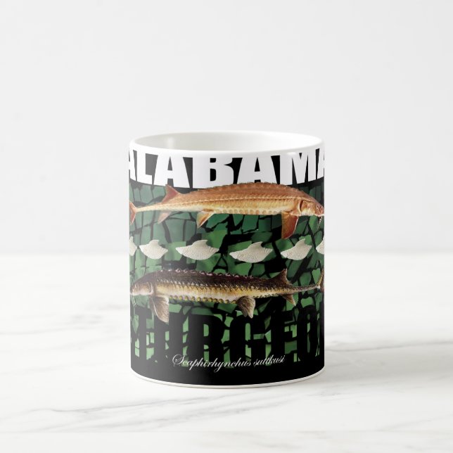 Alabama Sturgeon Collage Mug (Center)