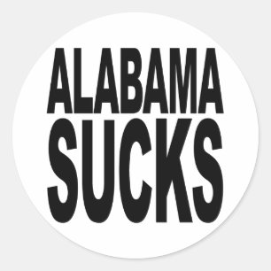 Alabama Sucks Classic Round Sticker