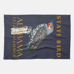 Alabama Territory Bird The Common Flicker Tea Towel