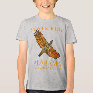 Alabama Territory Bird The Yellowhammer Bird Tri-Blend Shirt