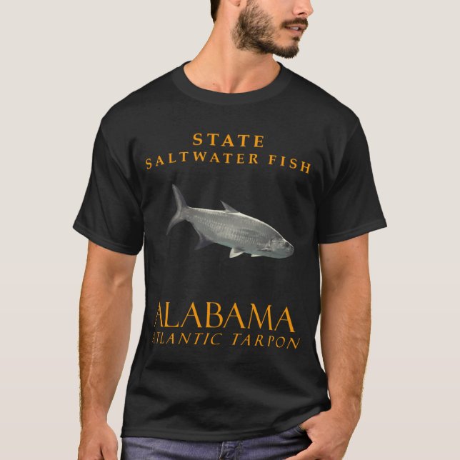 Alabama Territory Saltwater Fish Atlantic tarpon O T-Shirt (Front)