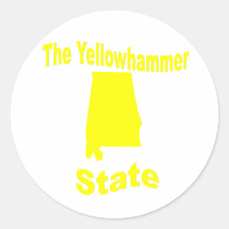 Alabama: The Yellowhammer State Classic Round Sticker