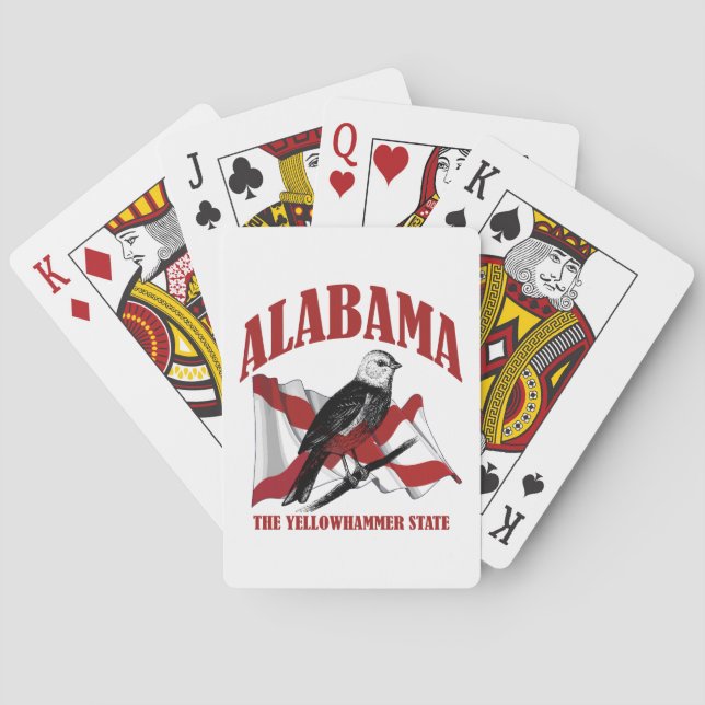 Alabama,The Yellowhammer State Playing Cards (Back)
