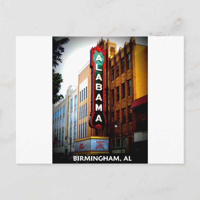 ALABAMA THEATRE - BIRMINGHAM, ALABAMA POSTCARD (Front)