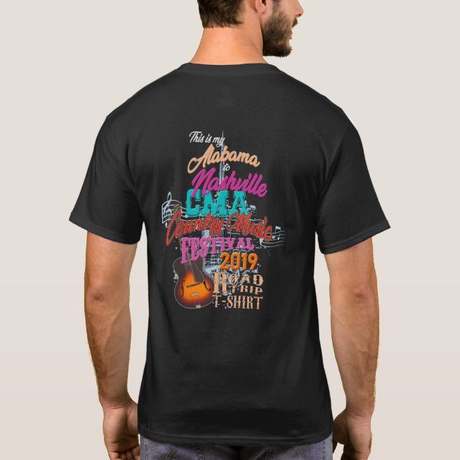 Alabama to Nashville CMA Music Festival T-Shirts (Back)