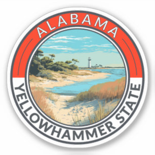 Alabama Travel Art Badge